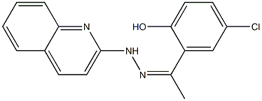 1-(5-chloro-2-hydroxyphenyl)ethanone 2-quinolinylhydrazone Struktur