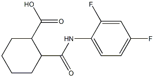 2-[(2,4-difluoroanilino)carbonyl]cyclohexanecarboxylic acid Struktur