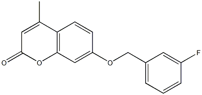 7-[(3-fluorobenzyl)oxy]-4-methyl-2H-chromen-2-one Struktur