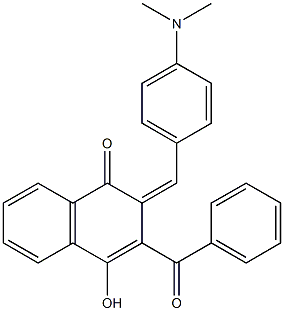 3-benzoyl-2-[4-(dimethylamino)benzylidene]-4-hydroxy-1(2H)-naphthalenone Struktur