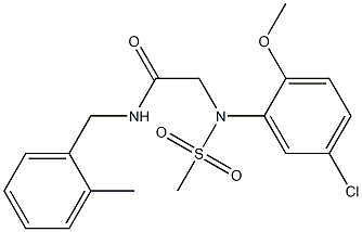 2-[5-chloro-2-methoxy(methylsulfonyl)anilino]-N-(2-methylbenzyl)acetamide Struktur