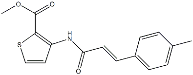 methyl 3-{[3-(4-methylphenyl)acryloyl]amino}-2-thiophenecarboxylate Struktur