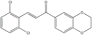 3-(2,6-dichlorophenyl)-1-(2,3-dihydro-1,4-benzodioxin-6-yl)-2-propen-1-one Struktur