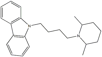 9-[4-(2,6-dimethylpiperidin-1-yl)butyl]-9H-carbazole Struktur