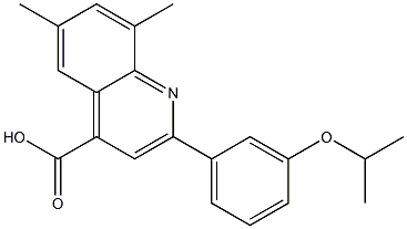 2-(3-isopropoxyphenyl)-6,8-dimethyl-4-quinolinecarboxylic acid Struktur