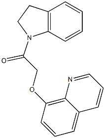 8-[2-(2,3-dihydro-1H-indol-1-yl)-2-oxoethoxy]quinoline Struktur