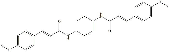 3-(4-methoxyphenyl)-N-(4-{[3-(4-methoxyphenyl)acryloyl]amino}cyclohexyl)acrylamide Struktur