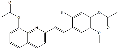 2-{2-[4-(acetyloxy)-2-bromo-5-methoxyphenyl]vinyl}-8-quinolinyl acetate Struktur