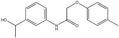 N-[3-(1-hydroxyethyl)phenyl]-2-(4-methylphenoxy)acetamide Struktur