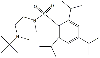 N-{2-[tert-butyl(methyl)amino]ethyl}-2,4,6-triisopropyl-N-methylbenzenesulfonamide Struktur