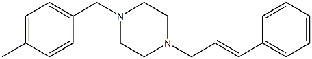 1-cinnamyl-4-(4-methylbenzyl)piperazine Struktur