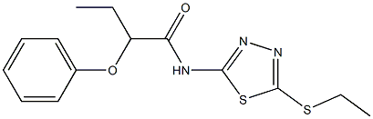 N-[5-(ethylsulfanyl)-1,3,4-thiadiazol-2-yl]-2-phenoxybutanamide Struktur