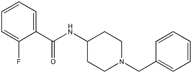 N-(1-benzylpiperidin-4-yl)-2-fluorobenzamide Struktur