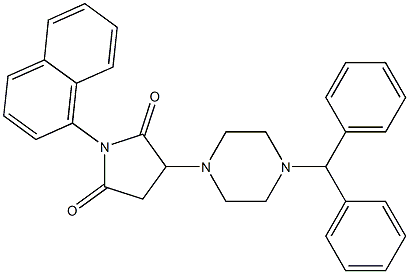 3-(4-benzhydryl-1-piperazinyl)-1-(1-naphthyl)-2,5-pyrrolidinedione Struktur