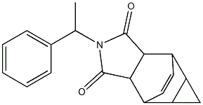 4-(1-phenylethyl)-4-azatetracyclo[5.3.2.0~2,6~.0~8,10~]dodec-11-ene-3,5-dione Struktur