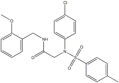 2-{4-chloro[(4-methylphenyl)sulfonyl]anilino}-N-(2-methoxybenzyl)acetamide Struktur