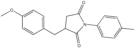 3-(4-methoxybenzyl)-1-(4-methylphenyl)pyrrolidine-2,5-dione Struktur