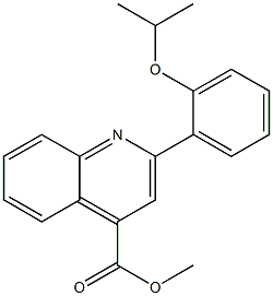 methyl 2-(2-isopropoxyphenyl)-4-quinolinecarboxylate Struktur