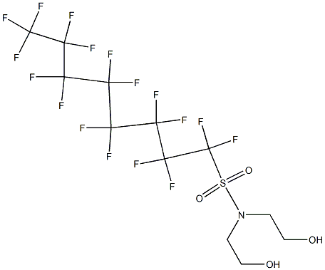 Perfluorooctylsulfonyl diethanolamine Struktur