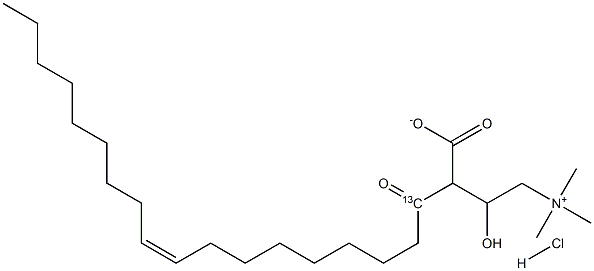 Oleoyl-1-13C-L-carnitine  hydrochloride Struktur