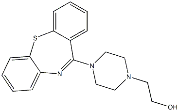 2-(4-Dibenzo[b,f]-[1,4]-thiazepine-11-yl-1-piperazineyl)ethanol. Struktur