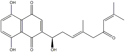 beta, beta-dimethylacrylshikonin Struktur