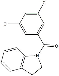 (3,5-dichlorophenyl)(2,3-dihydro-1H-indol-1-yl)methanone Struktur