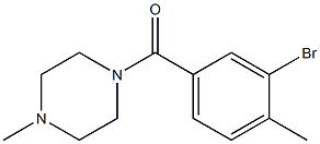 (3-bromo-4-methylphenyl)(4-methyl-1-piperazinyl)methanone Struktur