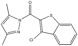 (3-chloro-1-benzothiophen-2-yl)(3,5-dimethyl-1H-pyrazol-1-yl)methanone Struktur