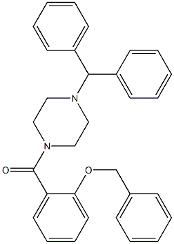 (4-benzhydryl-1-piperazinyl)[2-(benzyloxy)phenyl]methanone Struktur