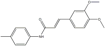 (E)-3-(3,4-dimethoxyphenyl)-N-(4-methylphenyl)-2-propenamide Struktur