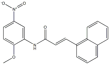 (E)-N-(2-methoxy-5-nitrophenyl)-3-(1-naphthyl)-2-propenamide Struktur