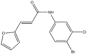 (E)-N-(4-bromo-3-chlorophenyl)-3-(2-furyl)-2-propenamide Struktur