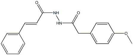 (E)-N'-[2-(4-methoxyphenyl)acetyl]-3-phenyl-2-propenohydrazide Struktur