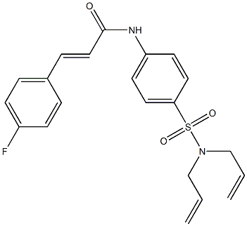 (E)-N-{4-[(diallylamino)sulfonyl]phenyl}-3-(4-fluorophenyl)-2-propenamide Struktur