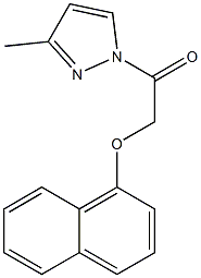 1-(3-methyl-1H-pyrazol-1-yl)-2-(1-naphthyloxy)-1-ethanone Struktur