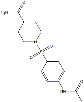 1-{[4-(acetylamino)phenyl]sulfonyl}-4-piperidinecarboxamide Struktur