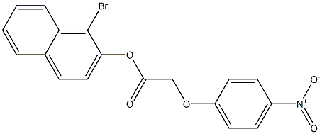 1-bromo-2-naphthyl 2-(4-nitrophenoxy)acetate Struktur