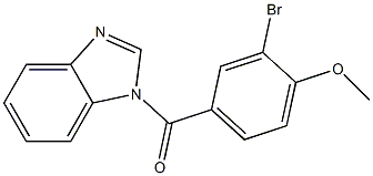 1H-benzimidazol-1-yl(3-bromo-4-methoxyphenyl)methanone Struktur