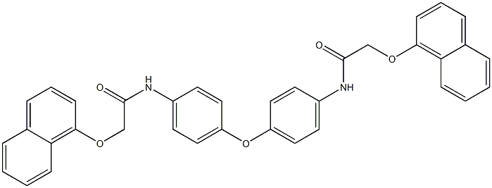 2-(1-naphthyloxy)-N-[4-(4-{[2-(1-naphthyloxy)acetyl]amino}phenoxy)phenyl]acetamide Struktur