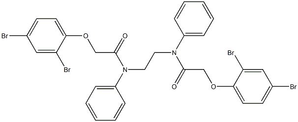 2-(2,4-dibromophenoxy)-N-(2-{[2-(2,4-dibromophenoxy)acetyl]anilino}ethyl)-N-phenylacetamide Struktur