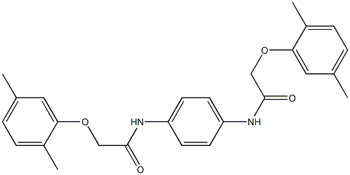 2-(2,5-dimethylphenoxy)-N-(4-{[2-(2,5-dimethylphenoxy)acetyl]amino}phenyl)acetamide Struktur