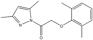 2-(2,6-dimethylphenoxy)-1-(3,5-dimethyl-1H-pyrazol-1-yl)-1-ethanone Struktur