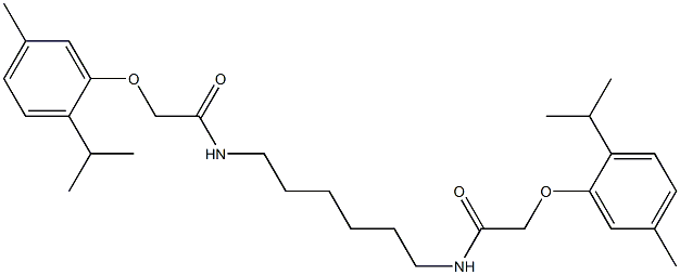 2-(2-isopropyl-5-methylphenoxy)-N-(6-{[2-(2-isopropyl-5-methylphenoxy)acetyl]amino}hexyl)acetamide Struktur