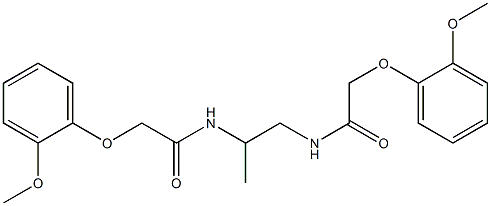 2-(2-methoxyphenoxy)-N-(2-{[2-(2-methoxyphenoxy)acetyl]amino}-1-methylethyl)acetamide Struktur