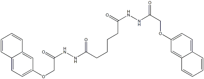 2-(2-naphthyloxy)-N'-(6-{2-[2-(2-naphthyloxy)acetyl]hydrazino}-6-oxohexanoyl)acetohydrazide Struktur