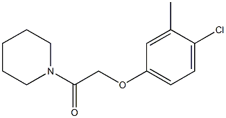 2-(4-chloro-3-methylphenoxy)-1-(1-piperidinyl)-1-ethanone Struktur