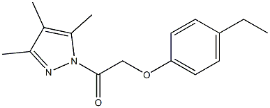 2-(4-ethylphenoxy)-1-(3,4,5-trimethyl-1H-pyrazol-1-yl)-1-ethanone Struktur