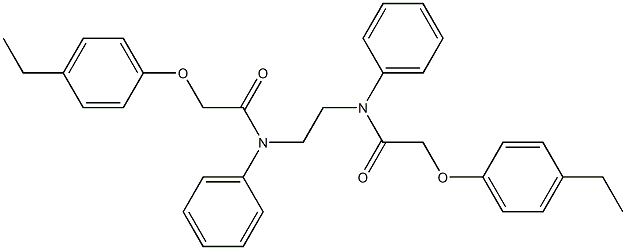 2-(4-ethylphenoxy)-N-(2-{[2-(4-ethylphenoxy)acetyl]anilino}ethyl)-N-phenylacetamide Struktur