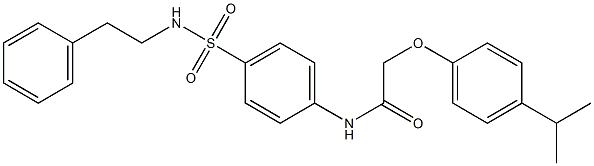 2-(4-isopropylphenoxy)-N-{4-[(phenethylamino)sulfonyl]phenyl}acetamide Struktur